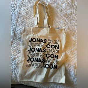 Jonas Con (Jonas Brothers) Canvas Small Tote Bag with Graphic Print
